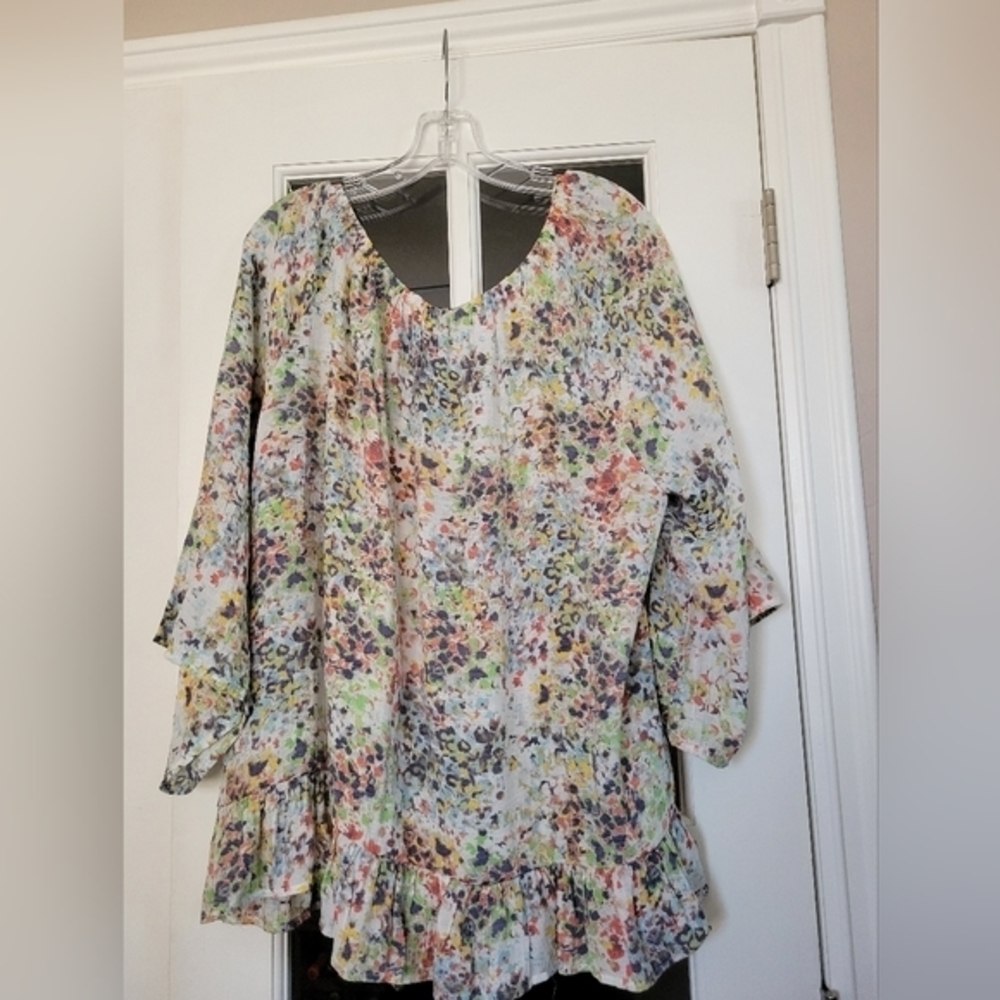 Hope & Harlow boho scoop neck 3/4 sleeve blouse size 2x‎ - Picture 5 of 5